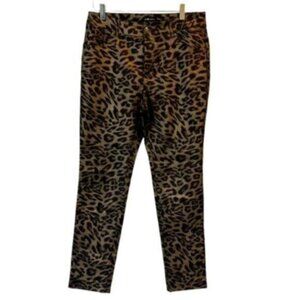 E39 by Eric | Women's Black & Tan Animal Print Trouser Pants Size 8